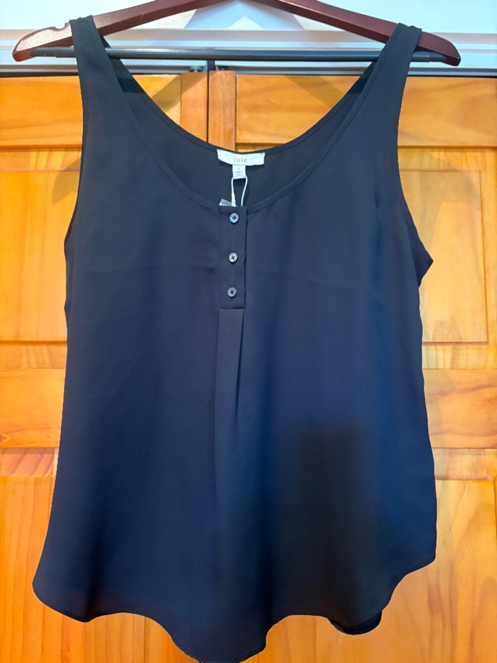 NWT Joie Caelen Tank Top Blouse, Caviar Black Size Small